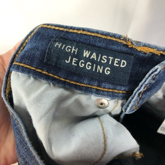 Aeropostale Medium Wash High Waisted Distressed Skinny Jegging 00S - Picture 7 of 8